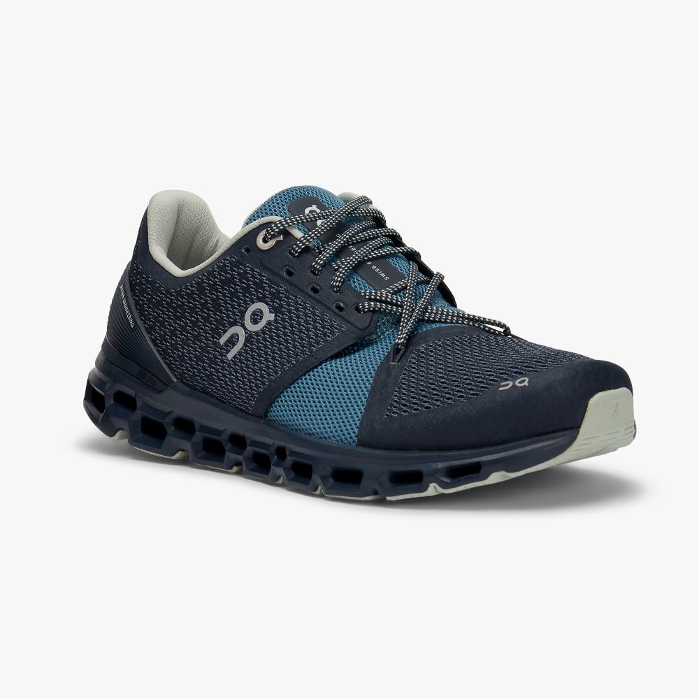 Buty Do Biegania Szosowe Damskie On Running Cloudstratus Granatowe | OTE1541OA