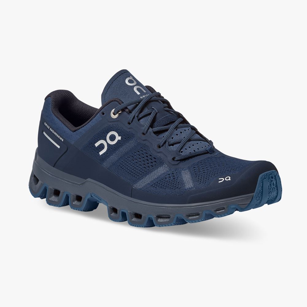 Buty Do Biegania W Terenie Damskie On Running Cloudventure Granatowe | ZQR301AB